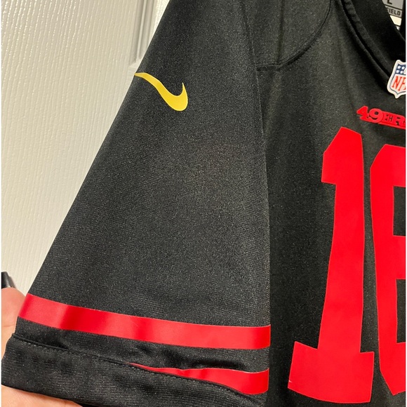 🖤 Nike Black 49ers Montana Jersey #16 L 🖤 - Picture 3 of 10